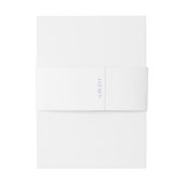 Bandeau De Faire-part Blanc clair | Mariage minimaliste simple (Dos Example)