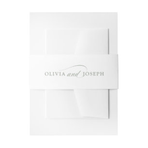 Bandeau De Faire-part Blanc et vert Sage Élégance italienne Mariage