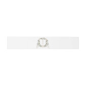 Bandeau De Faire-part Blanc Floral vert Ivy Branch Crest Mariage (Plat)