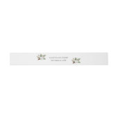 Bandeau De Faire-part Blanc Magnolia Floral Mariage classique (Plat)