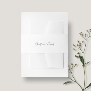 Bandeau De Faire-part BLANCHE Mariage de script chic et simple