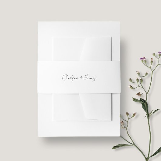 Bandeau De Faire-part BLANCHE | Mariage de script chic et simple
