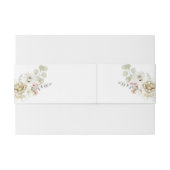 Bandeau De Faire-part Blancs vanille pivoines et Magnolias (Dos exemple)