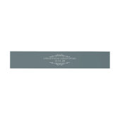 Bandeau De Faire-part Bleu ardoise simple (Plat)