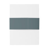 Bandeau De Faire-part Bleu ardoise simple (Dos Example)