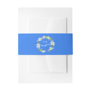 Bandeau De Faire-part Bleu Blanc Pays Faisal Mariage Floral