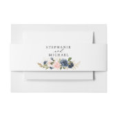 Bandeau De Faire-part Bleu bleu bleu bleu rose rose marine Botanique (Devant Example)