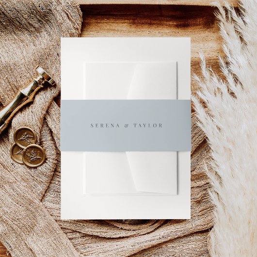 Bandeau De Faire-part Bleu côtier pâle + Mariage lettres de marine