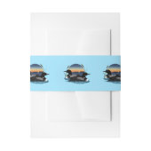 Bandeau De Faire-part Bleu couché de soleil (Devant example)