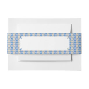 Bandeau De Faire-part Bleu courant Tan de Candystripe