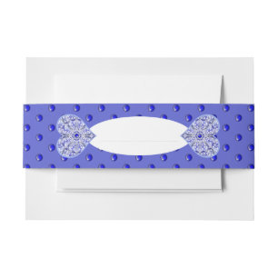 Bandeau De Faire-part Bleu de dentelle en céramique de Grèce