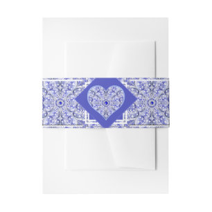 Bandeau De Faire-part Bleu de dentelle en céramique de Grèce