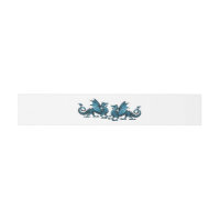 Bleu Elegant Dragons Mariage Belly Bandes