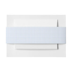 Bandeau De Faire-part Bleu En vichy Invitation Bande Belly