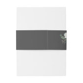 Bandeau De Faire-part Bleu et blanc floral - gris (Dos Example)