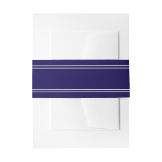 Bandeau De Faire-part Bleu foncé simple et blanc (Devant example)