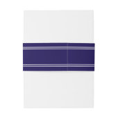 Bandeau De Faire-part Bleu foncé simple et blanc (Dos Example)
