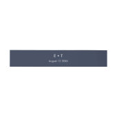 Bandeau De Faire-part bleu marine (Plat)