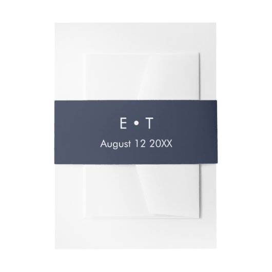 Bandeau De Faire-part bleu marine (Devant example)