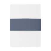 Bandeau De Faire-part Bleu Minuit | Monogramme Simple (Dos Example)