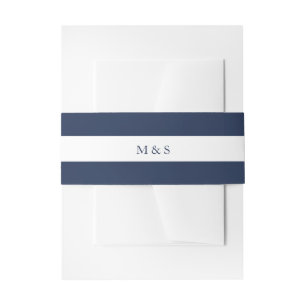 Bandeau De Faire-part Bleu Monochromatique Élégant Personnalisé