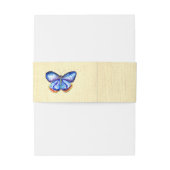 Bandeau De Faire-part Bleu Papillon Canvas Invitation Bandes Belly (Dos Example)