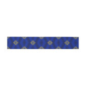Bandeau De Faire-part Bleu Royal et Or (Plat)