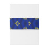 Bandeau De Faire-part Bleu Royal et Or (Dos Example)