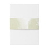 Bandeau De Faire-part bleu royal fleurs blanches vert feuille mariage (Dos Example)