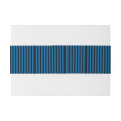 Bandeau De Faire-part Bleu Stripes GARDEZ CALME ET votre texte créatif (Dos exemple)