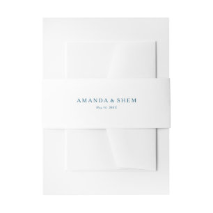 Bandeau De Faire-part Bleu Typographie Faire-part de mariage Bande de ve