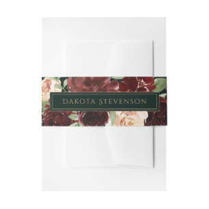 Bandeau De Faire-part Bloom rustique Terracotta et Marsala Coutume rou