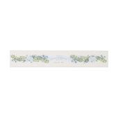 Bandeau De Faire-part blue and greenery floral arms monogram wedding (Plat)