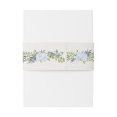 Bandeau De Faire-part blue and greenery floral arms monogram wedding (Dos Example)