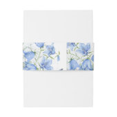 Bandeau De Faire-part Blue Bellflower Mariage Bellyband (Dos Example)