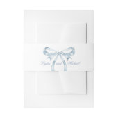 Bandeau De Faire-part Blue Bow Invitation Belly Band (Devant example)