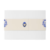 Bandeau De Faire-part Blue & Champagne Milagro Heart Mariage mexicain (Dos exemple)