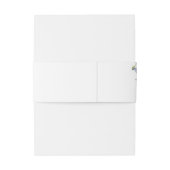 Bandeau De Faire-part Blue Floral Invitation Belly Band (Dos Example)