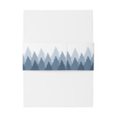 Bandeau De Faire-part Blue Forest Range Mariage de bois (Dos Example)