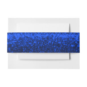 Bandeau De Faire-part Blue Glitz Belly Band