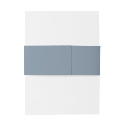 Bandeau De Faire-part Blue Grey Belly Band, Monogramme modifiable (Dos Example)