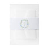 Bandeau De Faire-part Blue Hydrangea Crest Wedding Monogram (Devant example)
