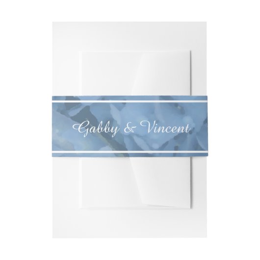 Bandeau De Faire-part Blue Hydrangea Floral Mariage (Devant example)
