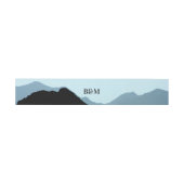 Bandeau De Faire-part Blue Mountain Range, Mariage rustique (Plat)