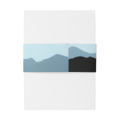 Bandeau De Faire-part Blue Mountain Range, Mariage rustique (Dos Example)