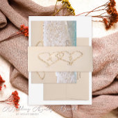 Bandeau De Faire-part Blue Ocean Waves Plage tropicale Mariage