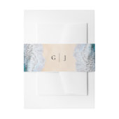 Bandeau De Faire-part Blue Ocean Waves Tropical Beach Monogram Mariage (Devant example)