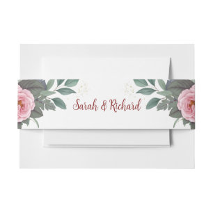 Bandeau De Faire-part Blush Floral Mariage