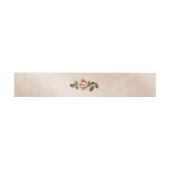 Bandeau De Faire-part Blush Invitation Belly Band avec Rose (Plat)