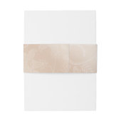 Bandeau De Faire-part Blush Invitation Belly Band avec Rose (Dos Example)
